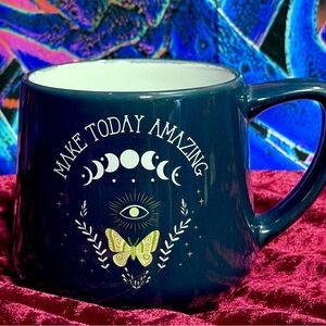Celestial Moon Moth Witchy Halloween Goth Mug Make Today Amazing 🌛🌕🌜 ✨